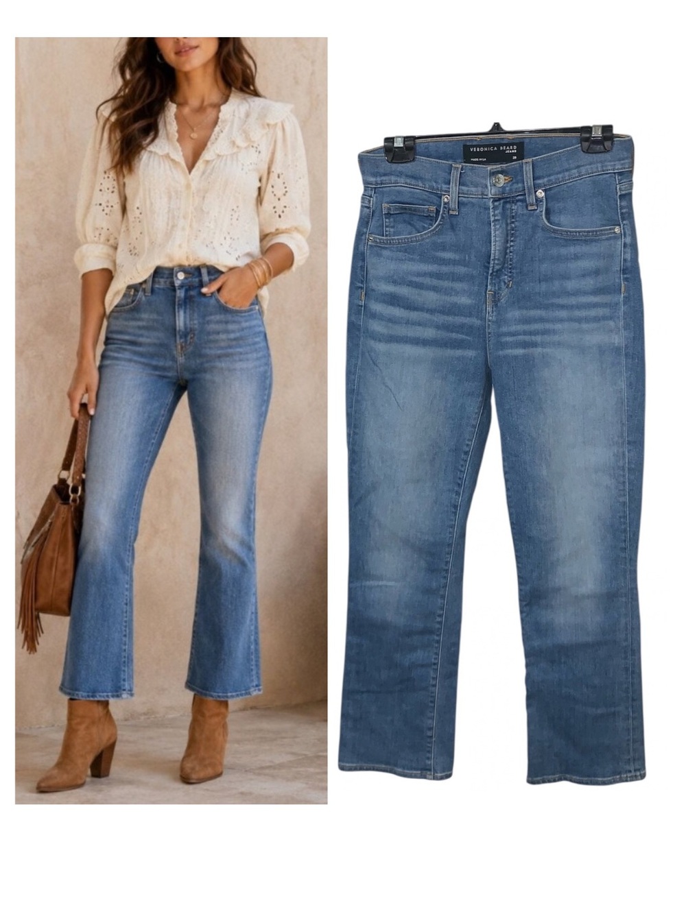 Veronica Beard Carly Kick Flare High Rise Jeans